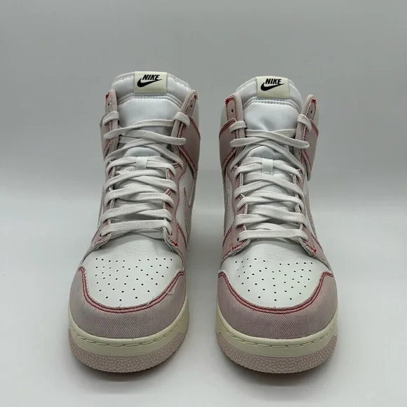 New Men’s Nike Dunk Hi 1985 Barely Rose Pink Denim Summit White DQ8799-100 NWOB - Picture 3 of 5
